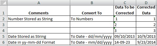 Excel convert String to Date or String to Number