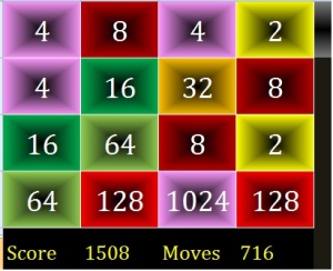 2048 Game Excel version from Officetricks.com