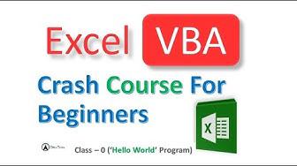 'Video thumbnail for Learn Excel VBA Macro - Quick Lesson - 1 Minute'