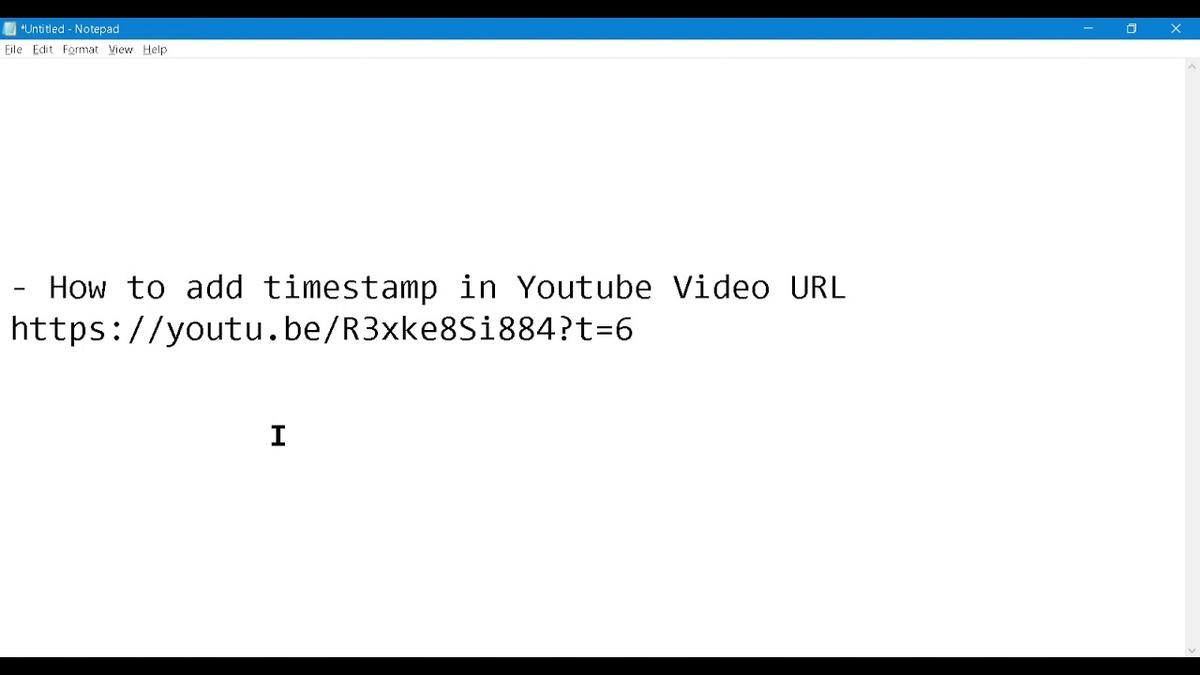 'Video thumbnail for Add Timestmp to Youtube Video URL Jump to specific time'