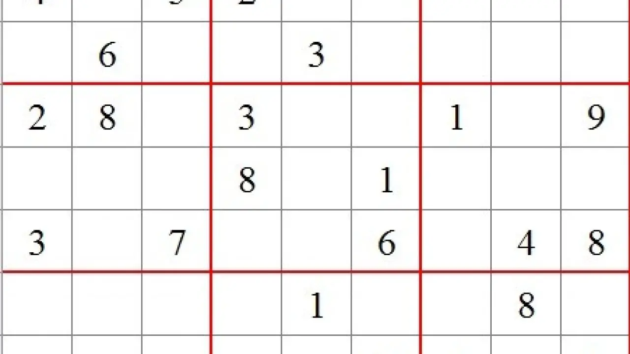 Sudoku Grid Template Excel from officetricks.com