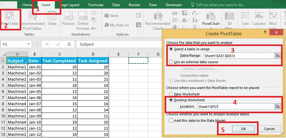 Create Pivot Table To Excel
