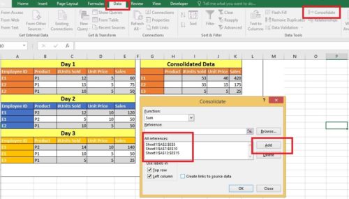 Consolidate Data - In Excel Files - Create Summary Report